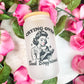 Crying Over Book Boyfriends Frosted Glass Cup with Bamboo Lid & Straw
