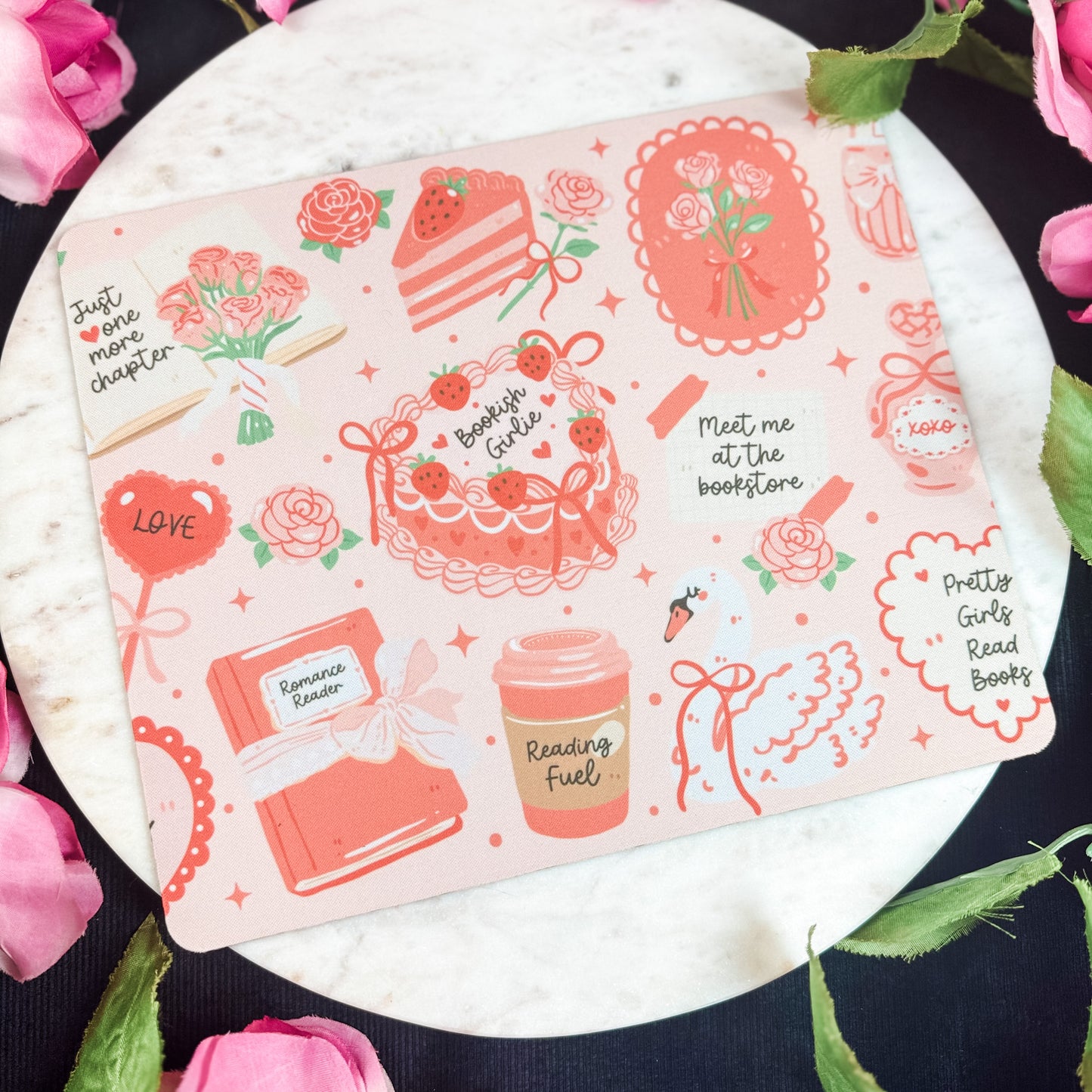 Bookish Girlie Mouse Pad