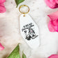 I Read Past My Bedtime Retro Motel Keychain