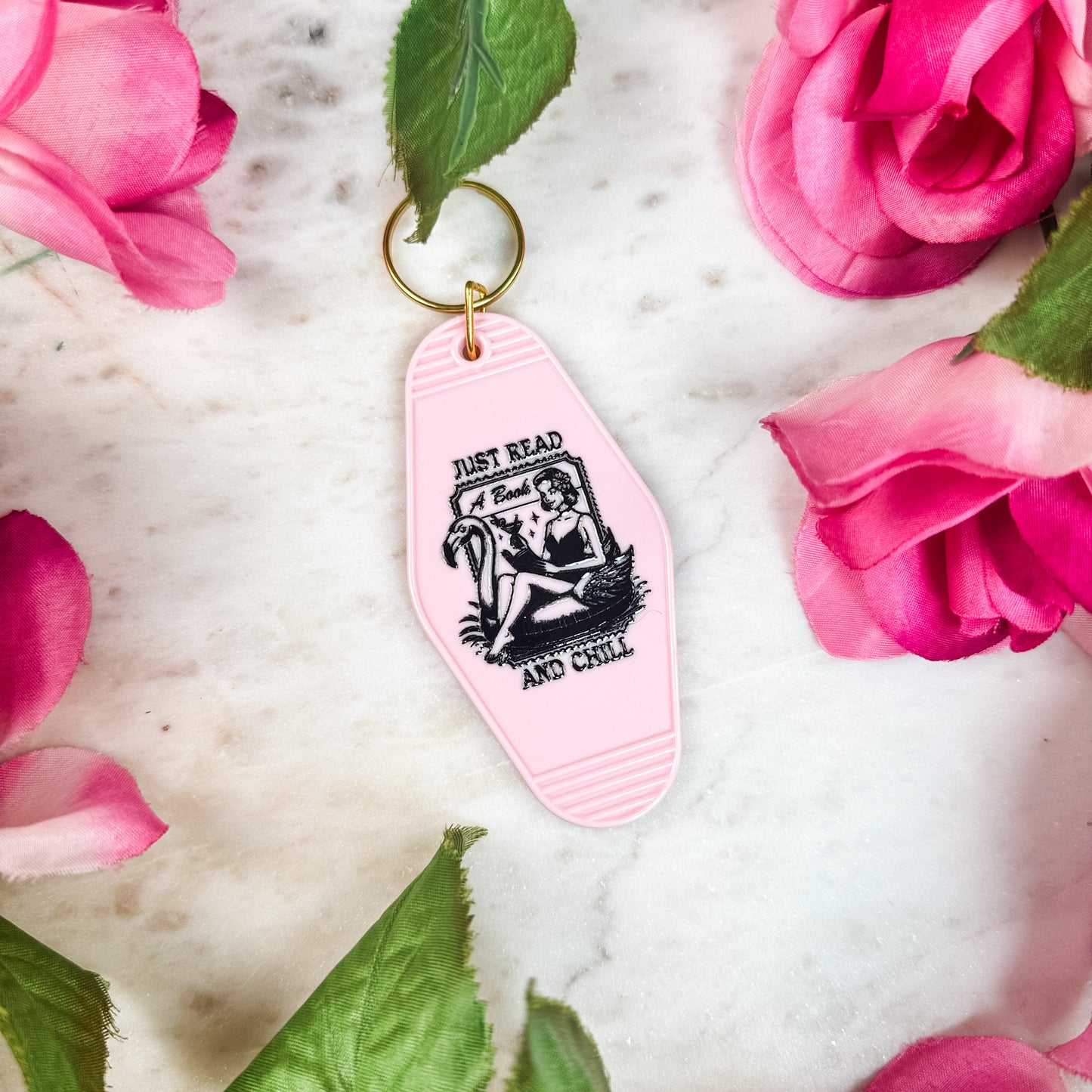 Just Read and Chill Motel Keychain