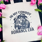 In My Cowboy Romance Era (Couple) Canvas Tote Bag