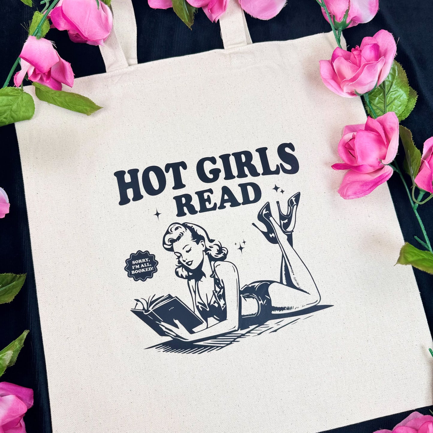 Hot Girls Read Canvas Tote Bag