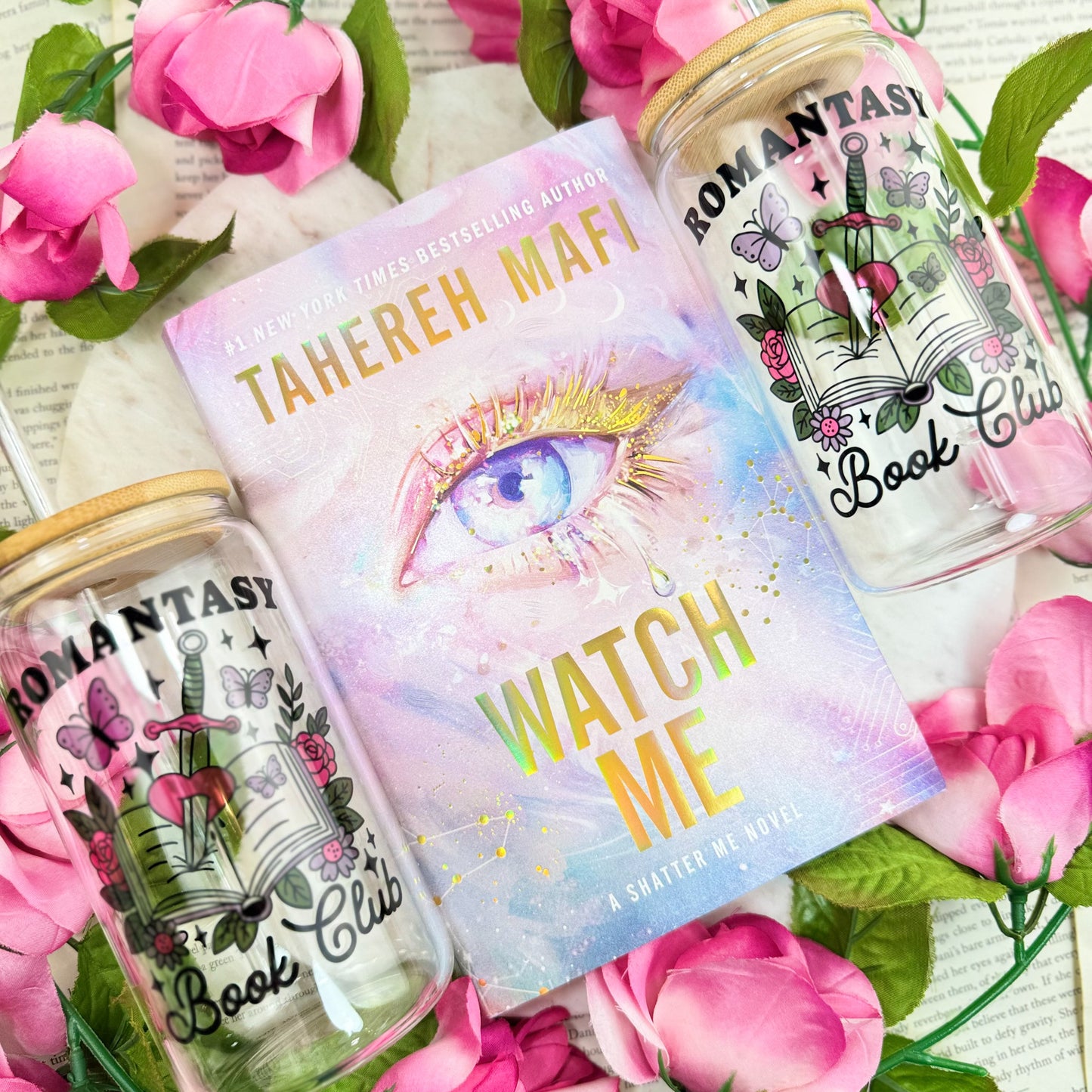 Romantasy Book Club Clear Glass Cup