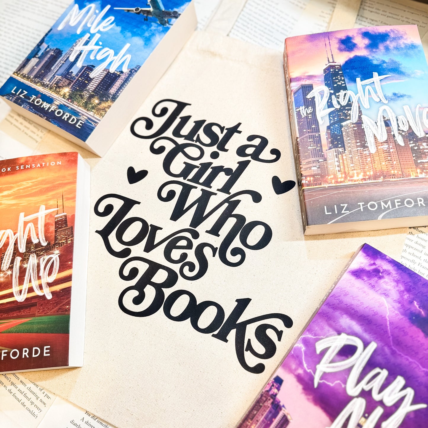 Just a Girl Who Loves Books Canvas Tote Bag | Aesthetic Bookish Bag for Readers and Bibliophiles