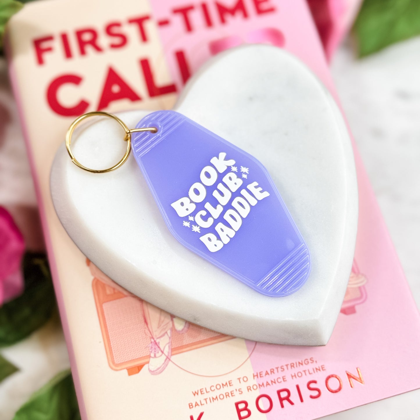 Book Club Baddie Retro Motel Keychain