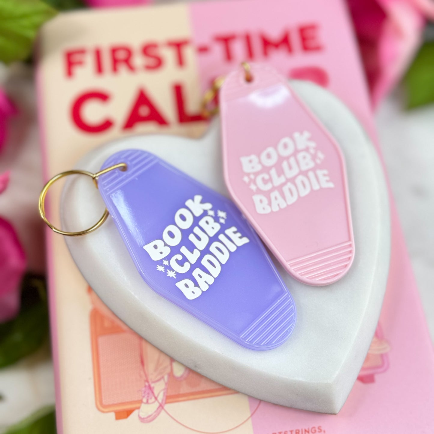 Book Club Baddie Retro Motel Keychain