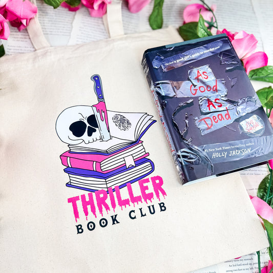 Thriller Book Club Canvas Tote – Spooky Book Lover's Bag