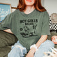 Hot Girls Read Comfort Colors T-Shirt | Retro Bookish Summer Tee for Readers