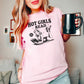 Hot Girls Read Comfort Colors T-Shirt | Retro Bookish Summer Tee for Readers
