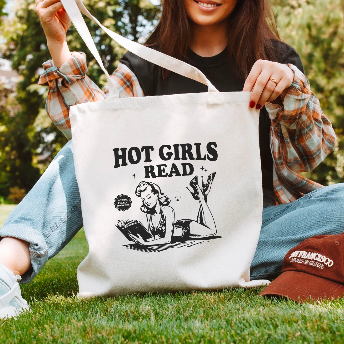 Hot Girls Read Canvas Tote Bag – Bookish Summer Essential