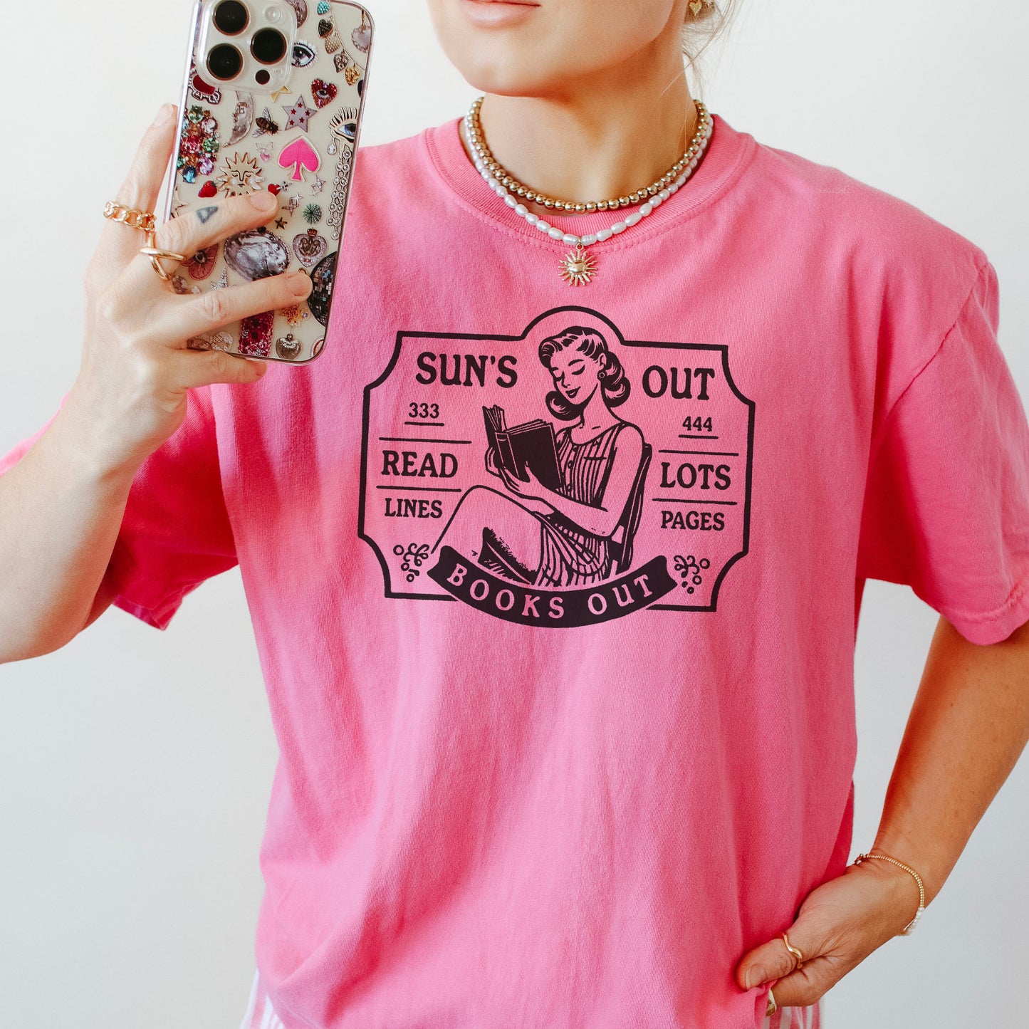 Sun’s Out, Books Out Retro-Inspired Premium Comfort Colors Shirt for Book Lovers