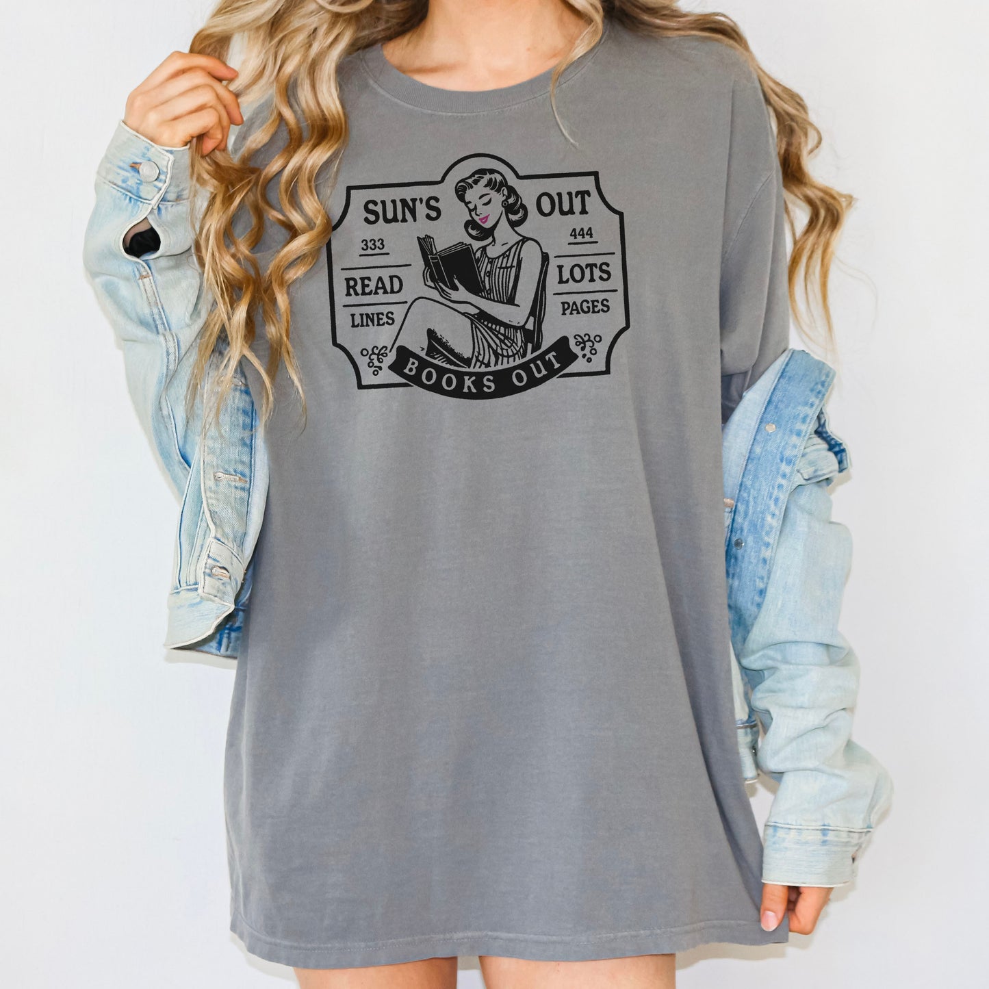 Sun’s Out, Books Out Retro-Inspired Premium Comfort Colors Shirt for Book Lovers