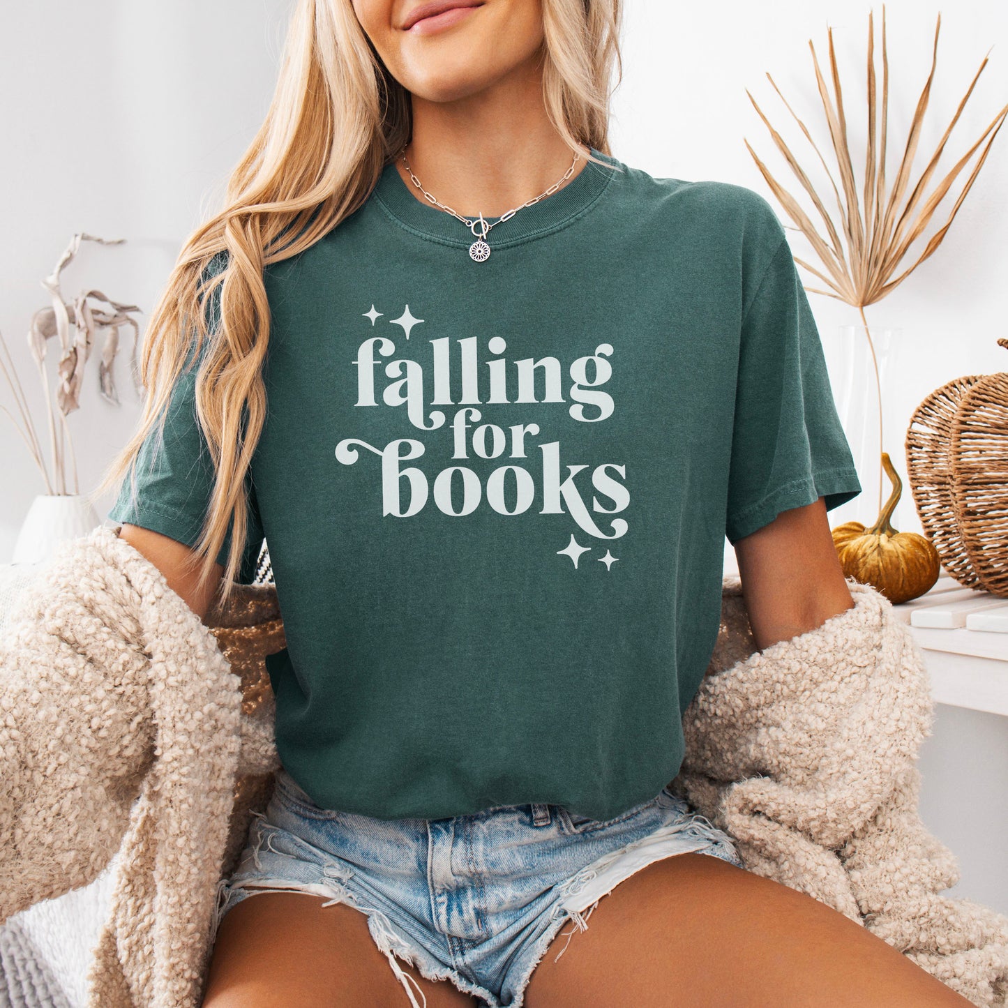 Falling For Books Premium Comfort Colors Shirt