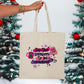Tis the Season to Be Reading Holiday Canvas Tote Bag | Festive Bookish Christmas Gift for Readers