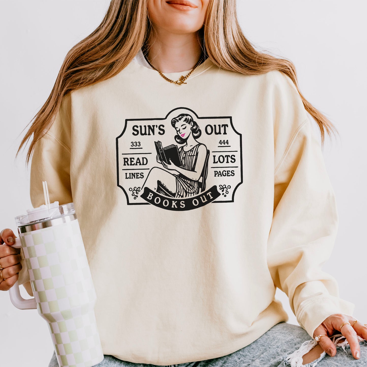 Sun’s Out Books Out Lightweight Comfort Colors Sweatshirt