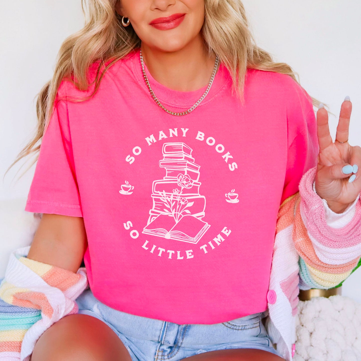 So Many Books So Little Time Comfort Colors Shirt | Bookish Heavyweight Tee for Readers and Bibliophiles