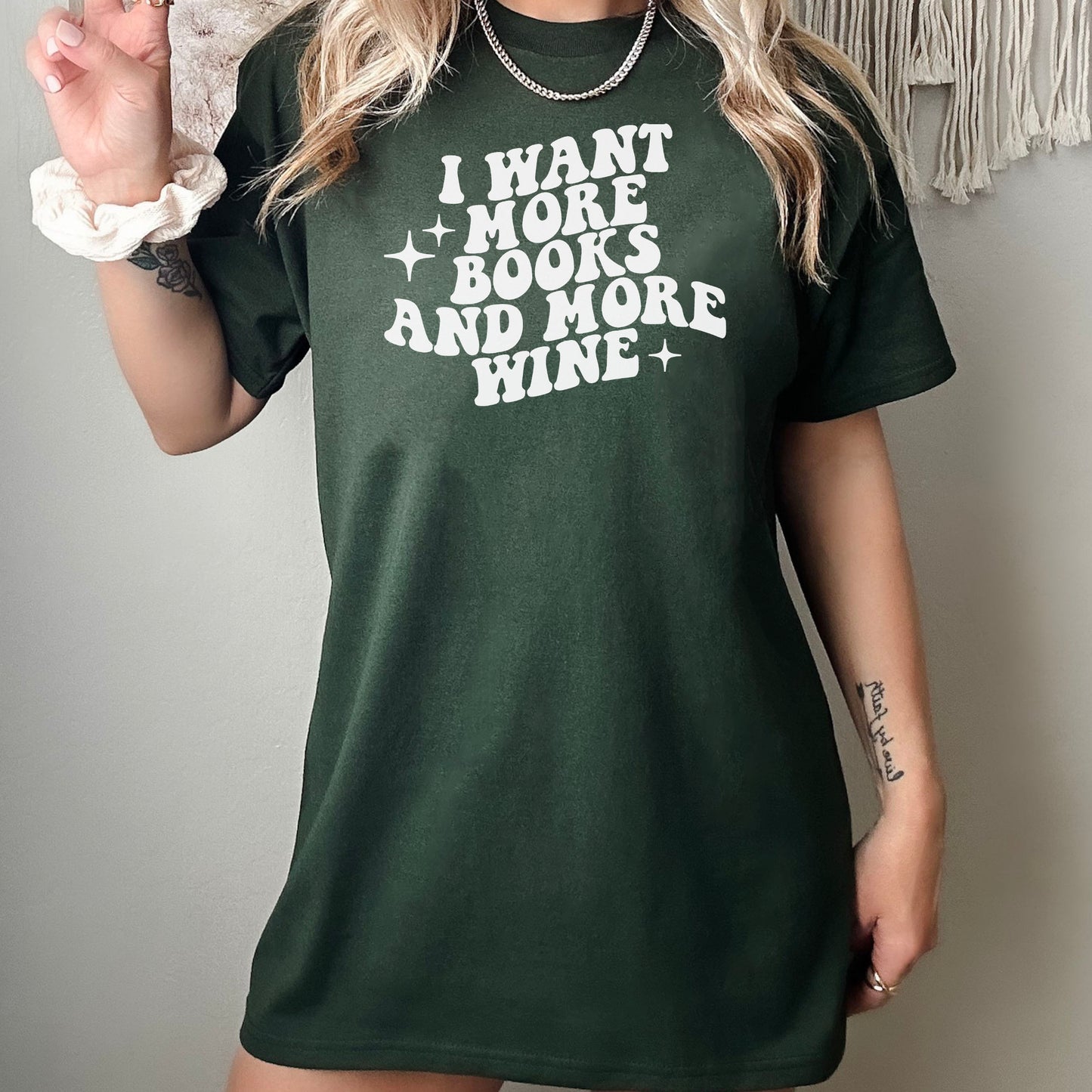 I Want More Books And More Wine Gildan Softstyle Shirt