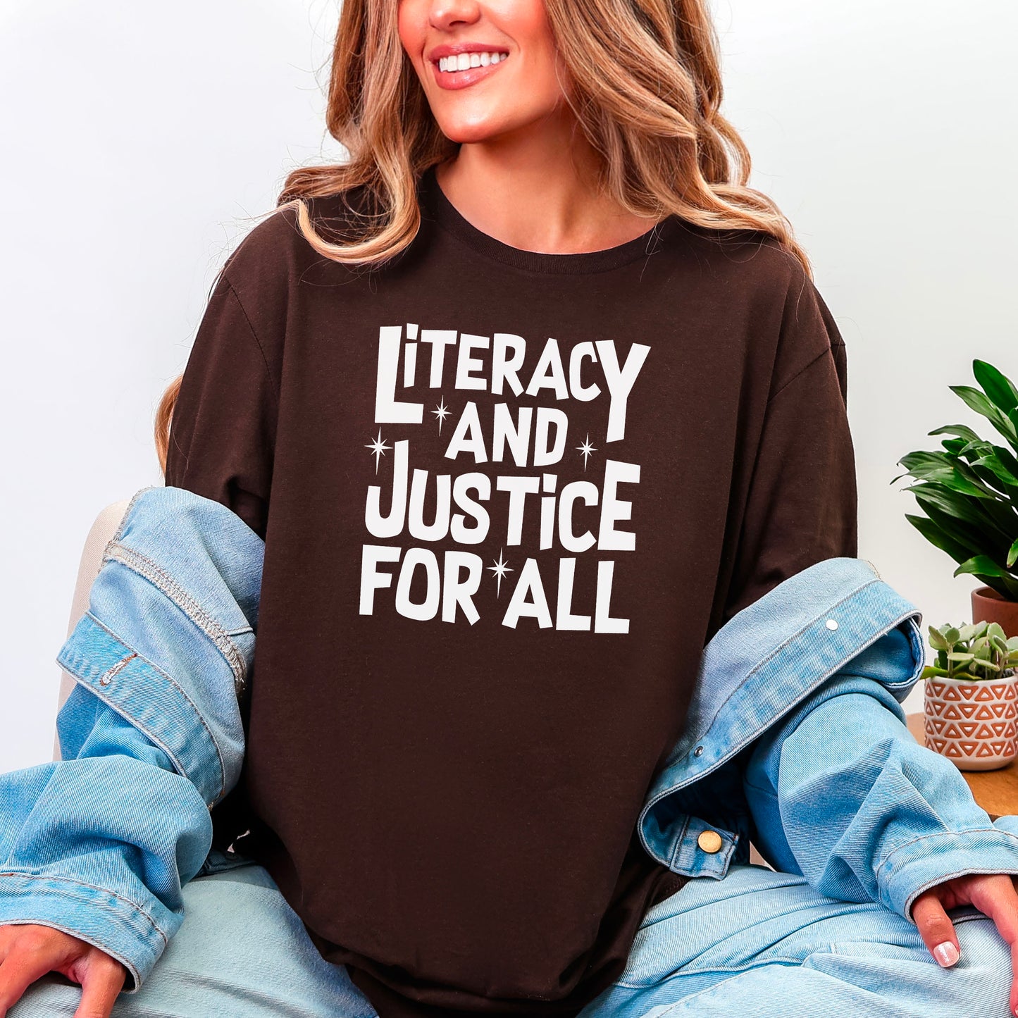 Literacy And Justice For All Gildan Softsyle Shirt
