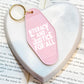 Literacy And Justice For All Retro Motel Keychain