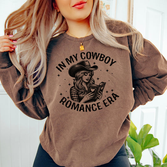 In My Cowboy Romance Era Comfort Colors Lightweight Sweater
