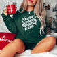 Santa's Favorite Bookish Babe Gildan Crewneck Sweatshirt