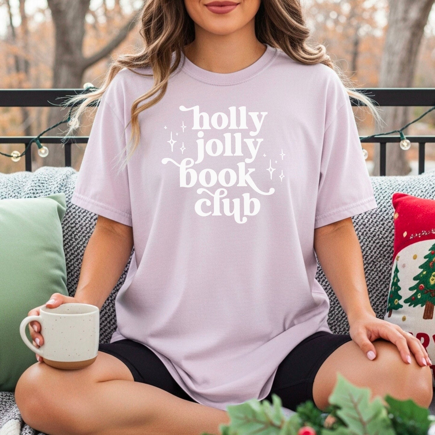 Holly Jolly Book Club Heavyweight Comfort Colors Shirt