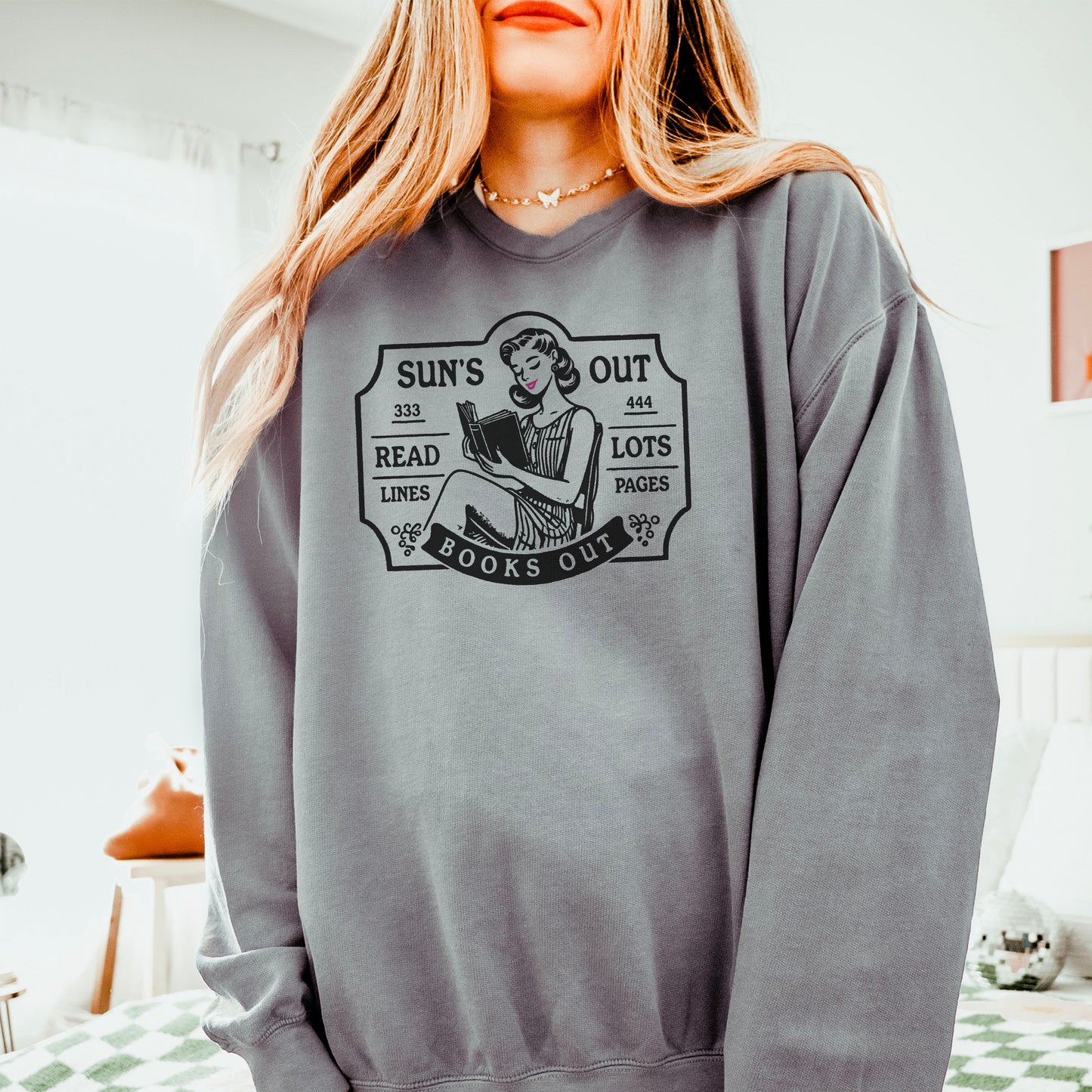 Sun’s Out Books Out Lightweight Comfort Colors Sweatshirt