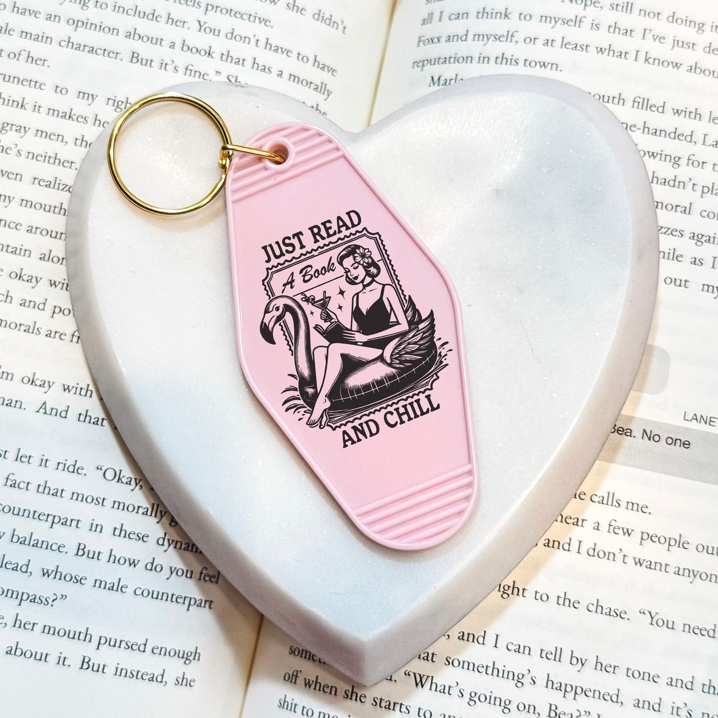 Just Read and Chill Motel Keychain