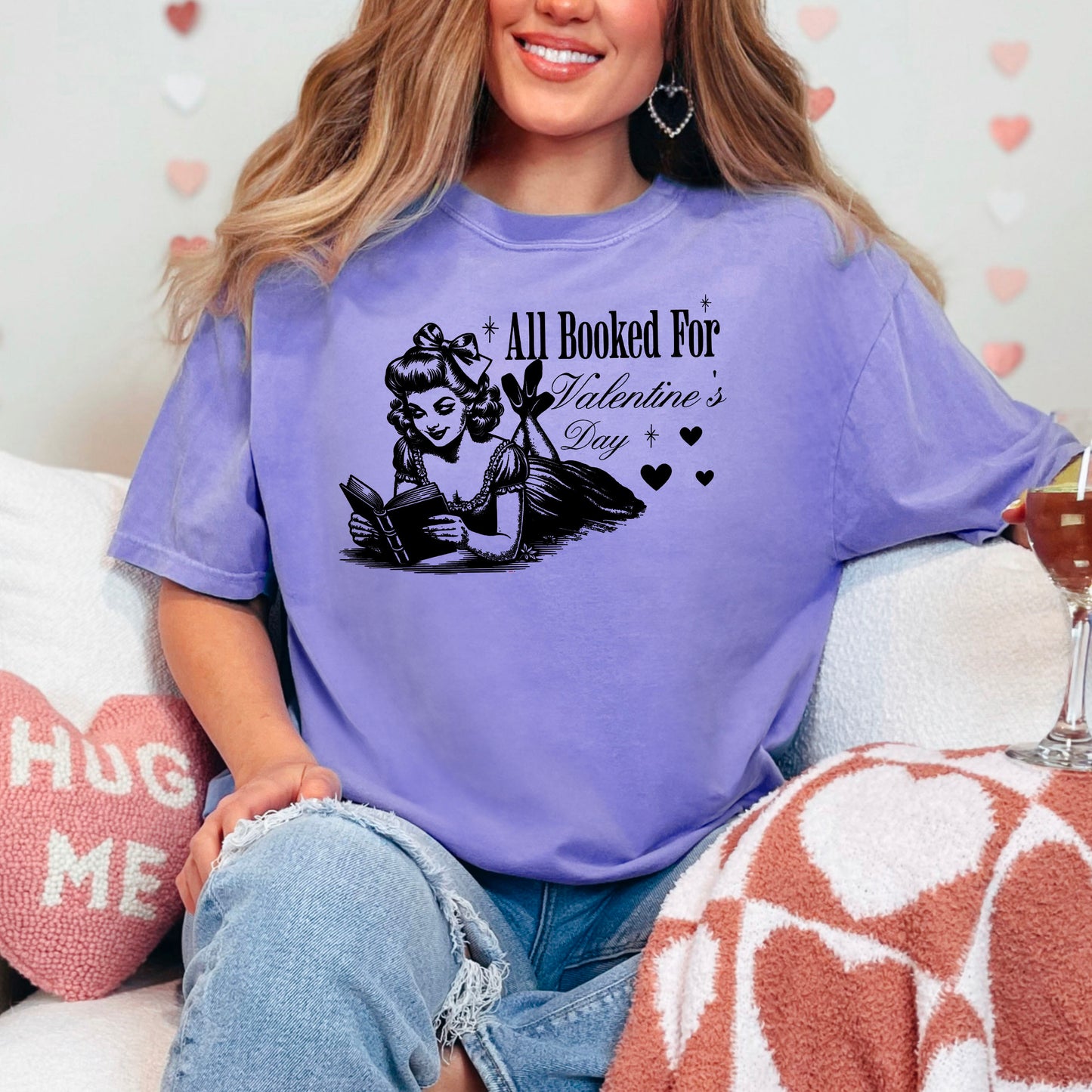 All Booked For Valentine’s Day Heavyweight Comfort Colors Shirt