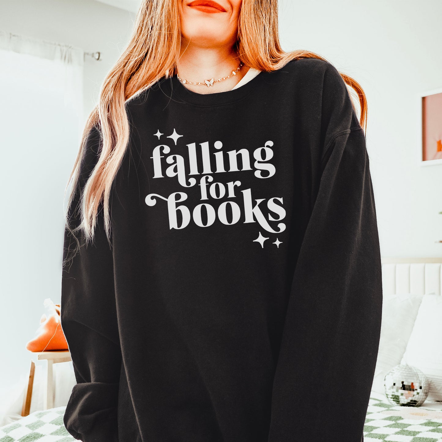 Falling For Books Lightweight Premium Sweatshirt