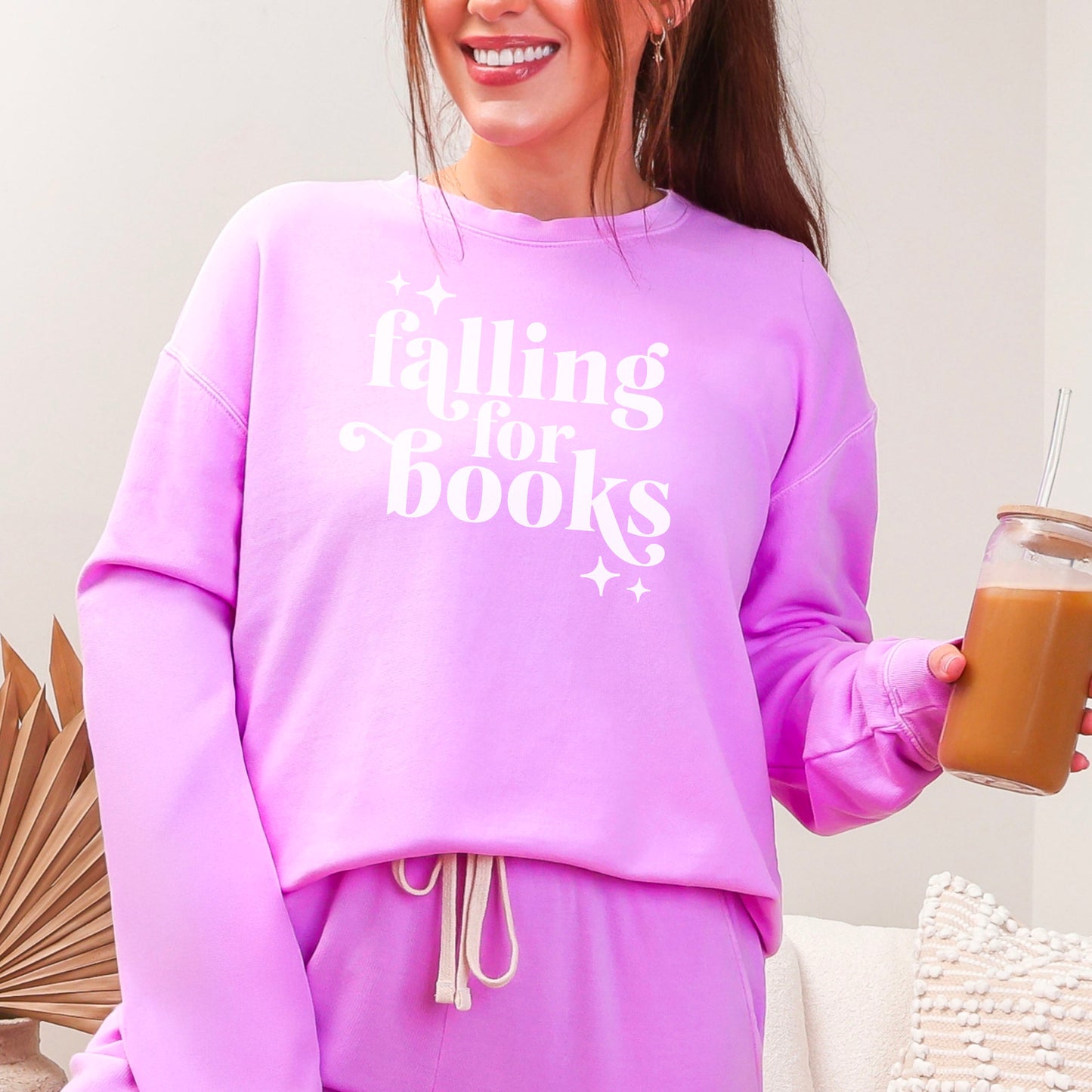 Falling For Books Lightweight Premium Sweatshirt