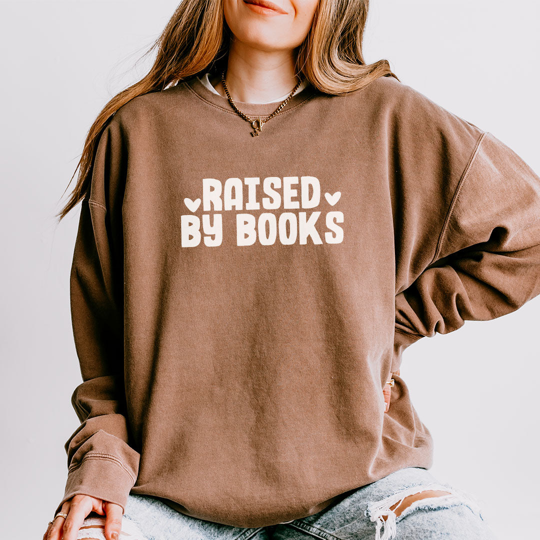 Raised By Books Lightweight Comfort Colors Sweatshirt