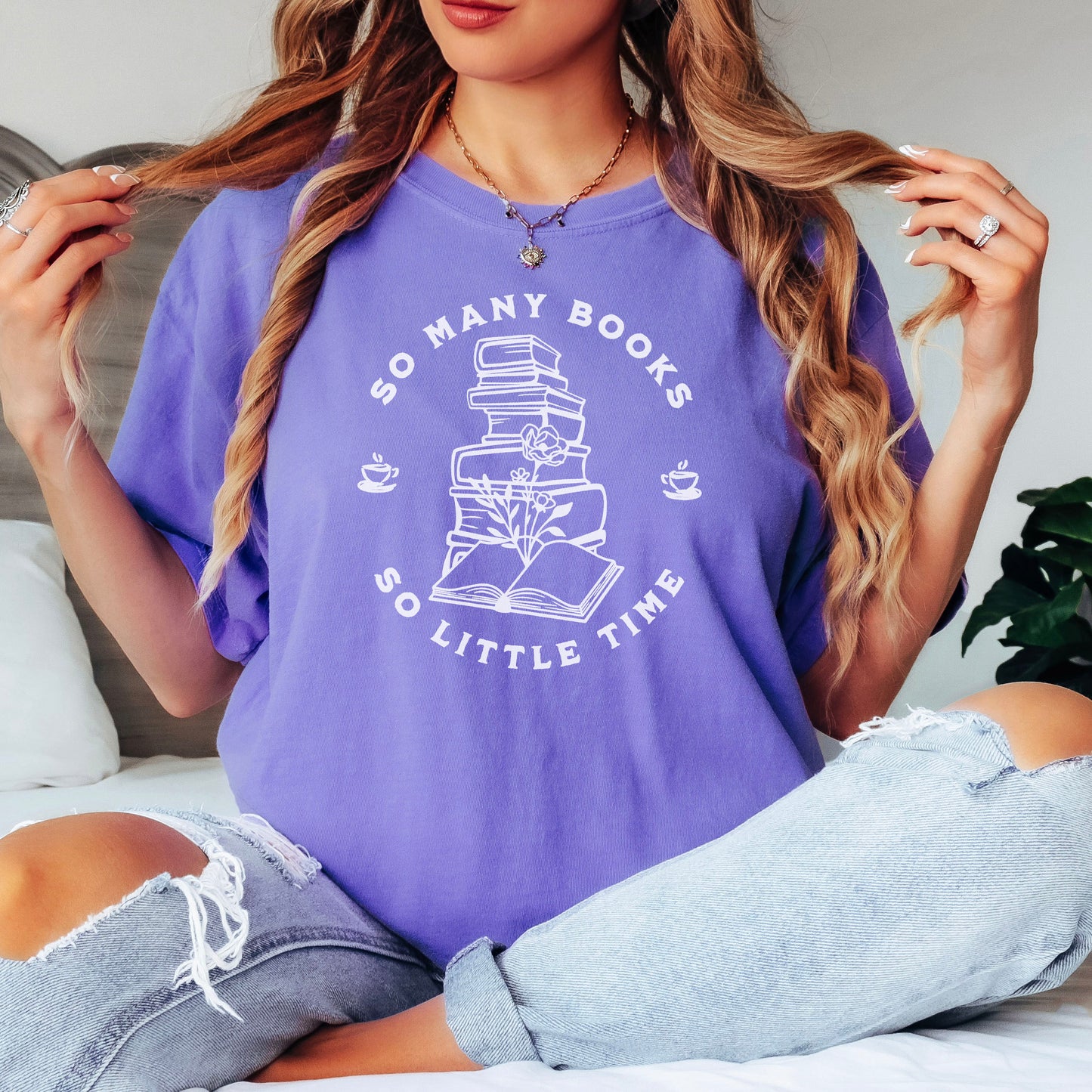 So Many Books So Little Time Comfort Colors Shirt | Bookish Heavyweight Tee for Readers and Bibliophiles