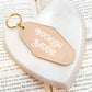 Bookish Baddie Retro Motel Keychain