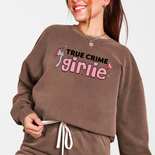 Treu Crime Girlie Lightweight Bookish Comfort Colors Sweater