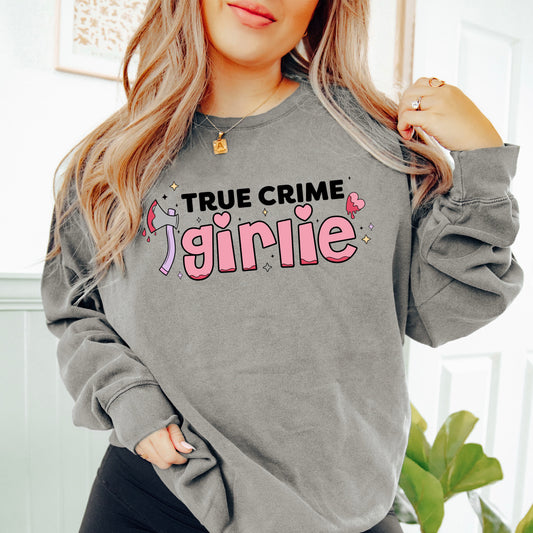Treu Crime Girlie Lightweight Bookish Comfort Colors Sweater