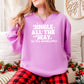 Jingle All The Way To The Bookstore Lightweight Comfort Colors Sweatshirt
