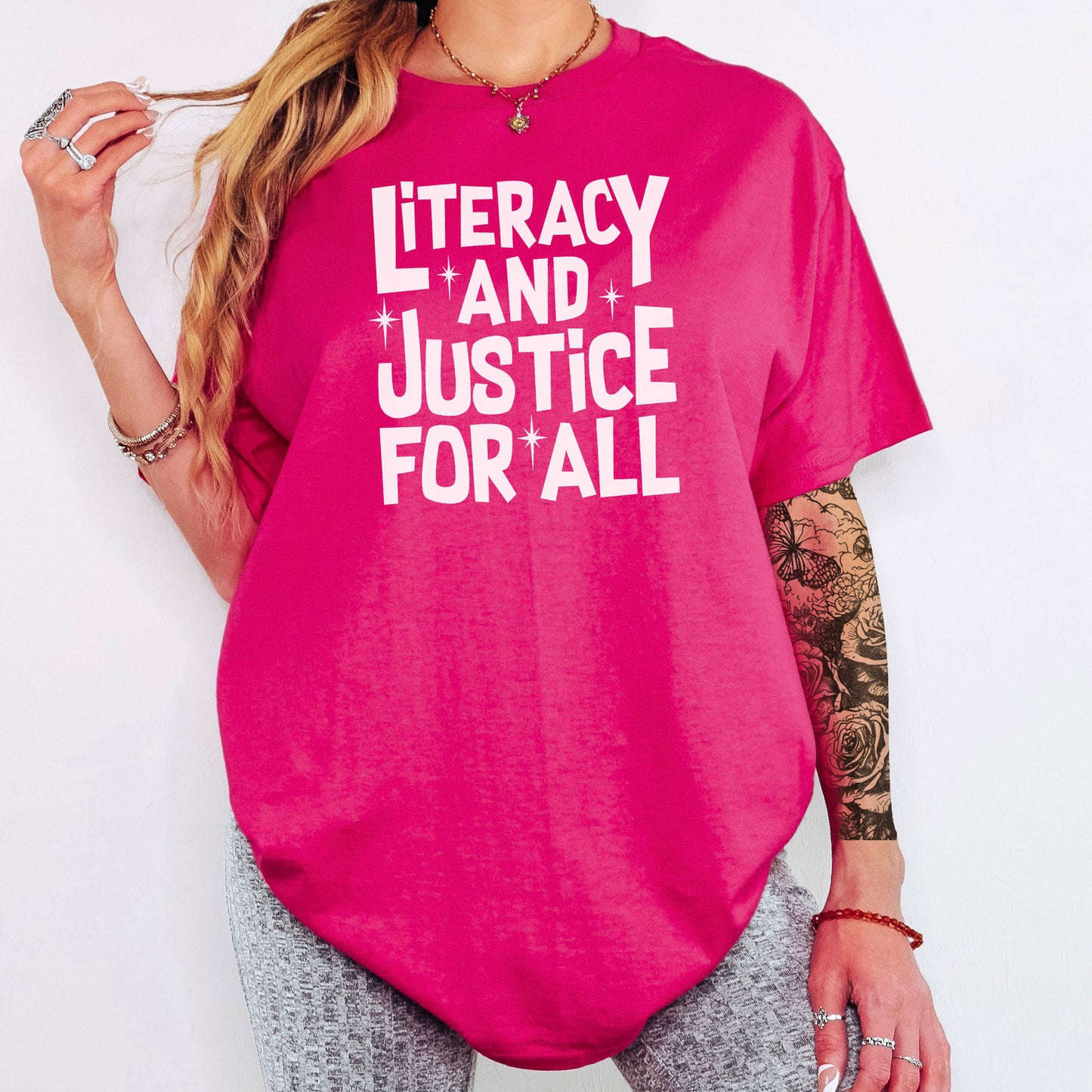 Literacy And Justice For All Gildan Softsyle Shirt