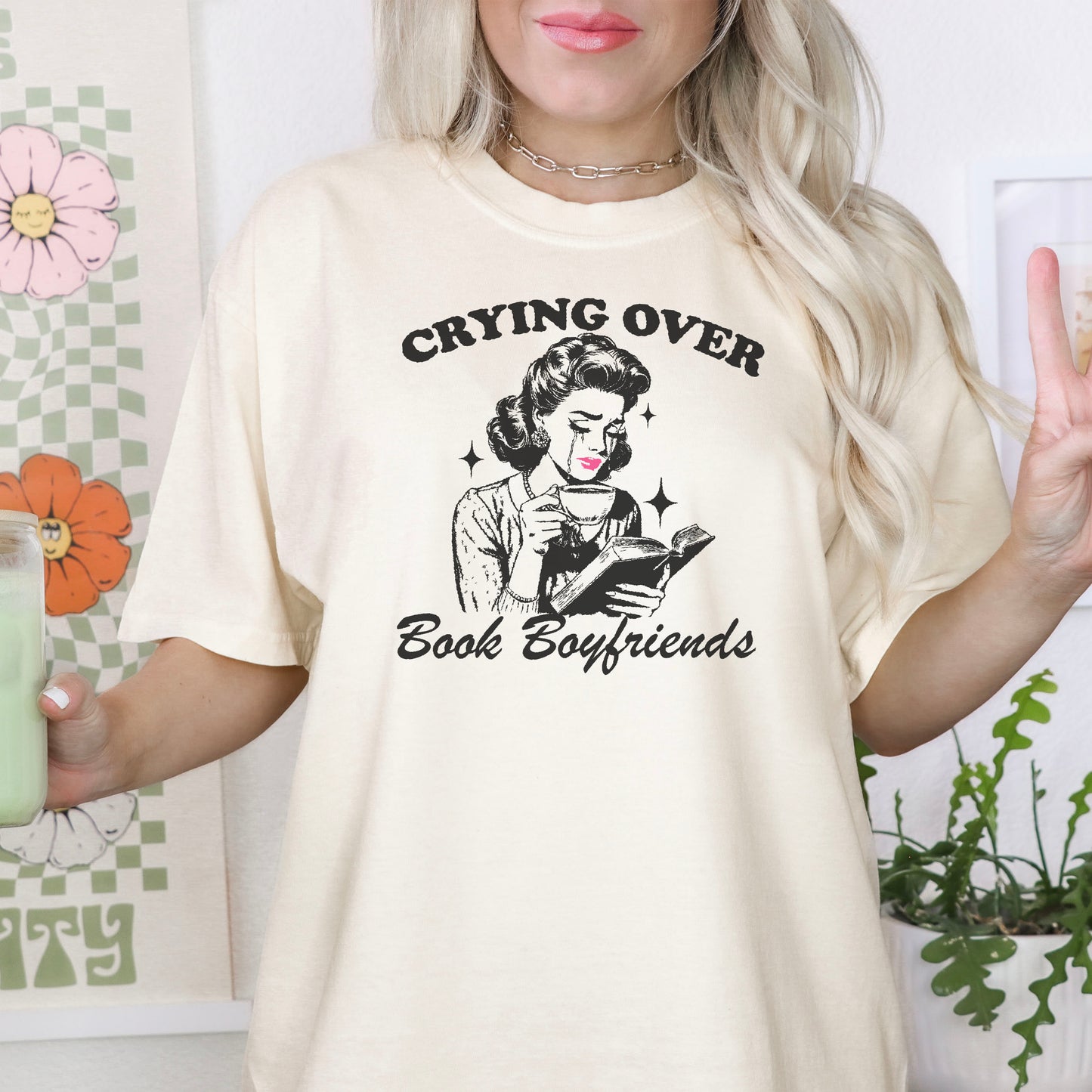 Crying Over Book Boyfriends Premium Shirt