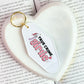 True Crime Girlie Motel Keychain for Mystery and Crime Book Lovers