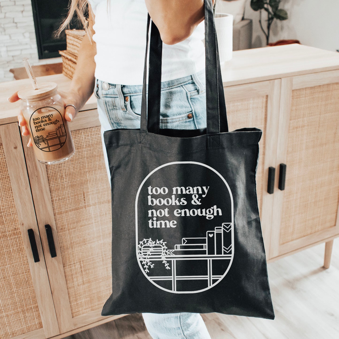 Too Many Books & Not Enough Time Canvas Tote Bag