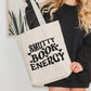 Smutty Book Energy Canvas Tote Bag Aesthetic Romance Reader Bag for Book Lovers and Spicy Romance Fans