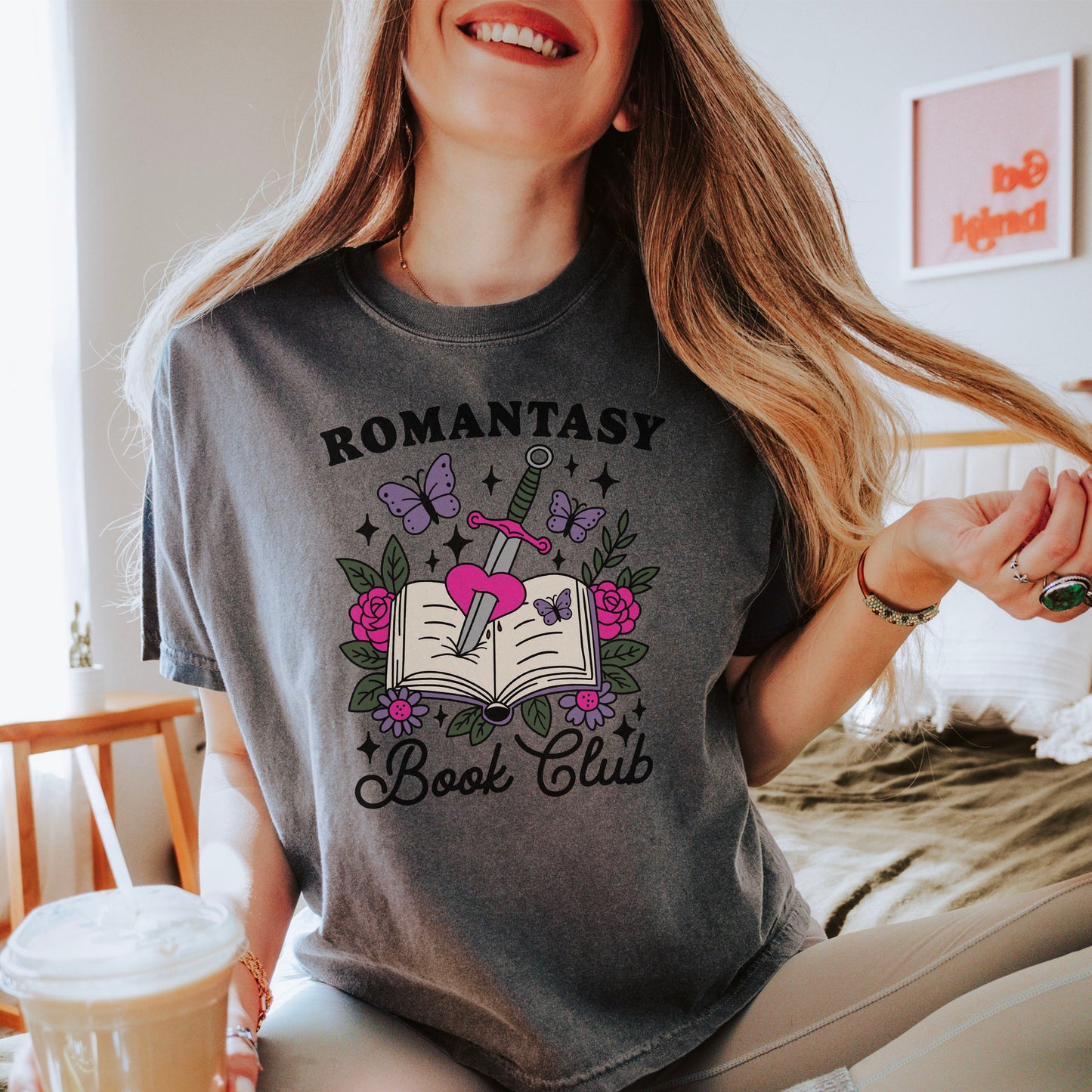 Romantasy Book Club Comfort Colors Cropped Shirt for Fantasy Readers