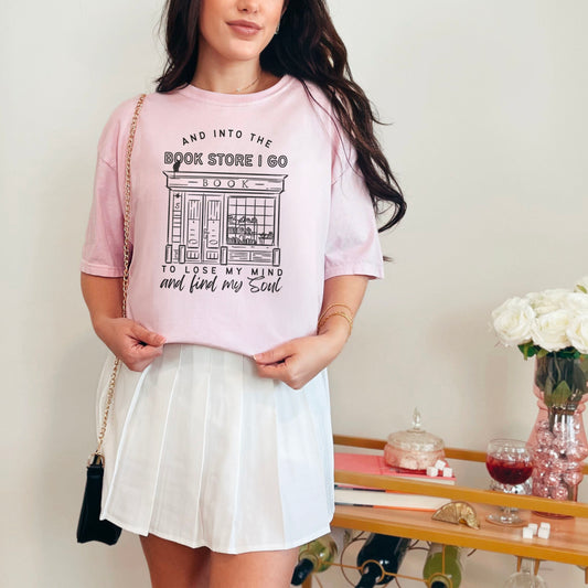 Into the Bookstore I Go Comfort Colors Shirt | Premium Heavyweight Bookish Tee for Cozy and Stylish Bookstore Adventures