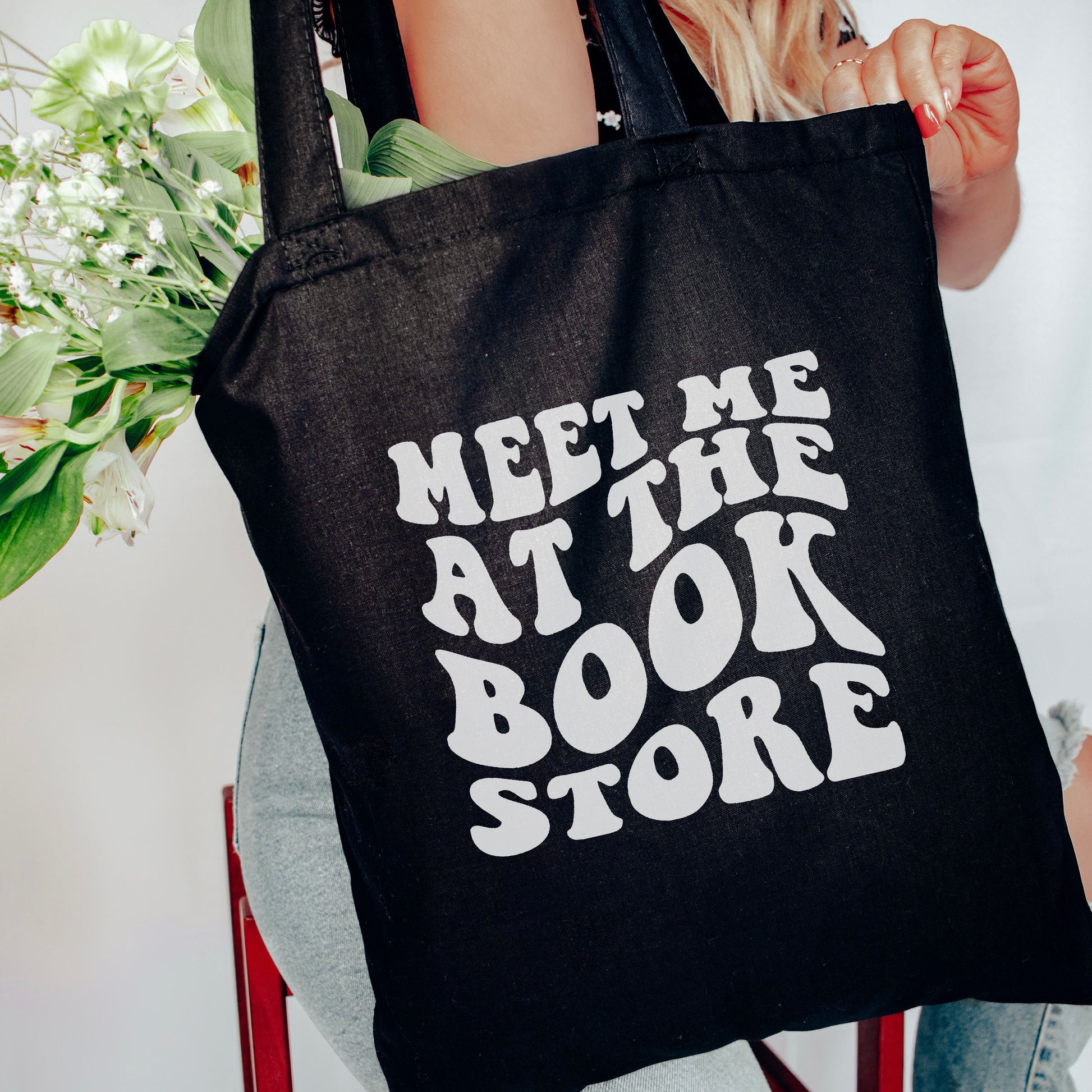 Meet Me at the Bookstore Tote Bag - Natalia’s Design Studio