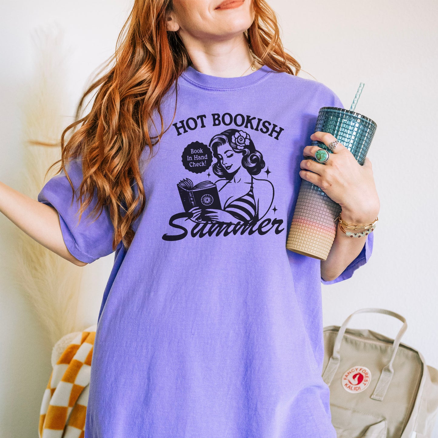 Hot Bookish Summer Premium Comfort Colors Shirt – Retro Summer Reading Tee