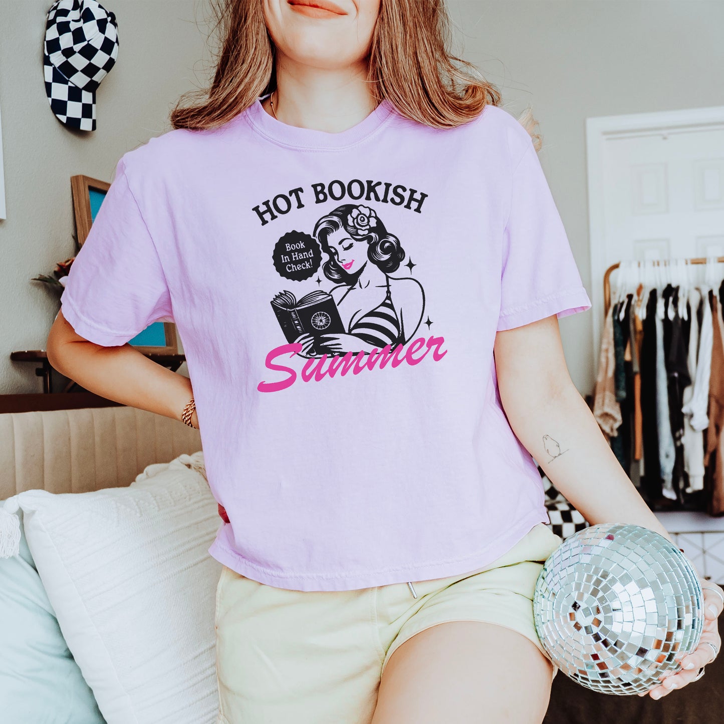 Hot Bookish Summer Premium Cropped Boxy Comfort Colors Shirt