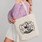 Sun’s Out Books Out Retro Summer Canvas Tote Bag for Book Lovers