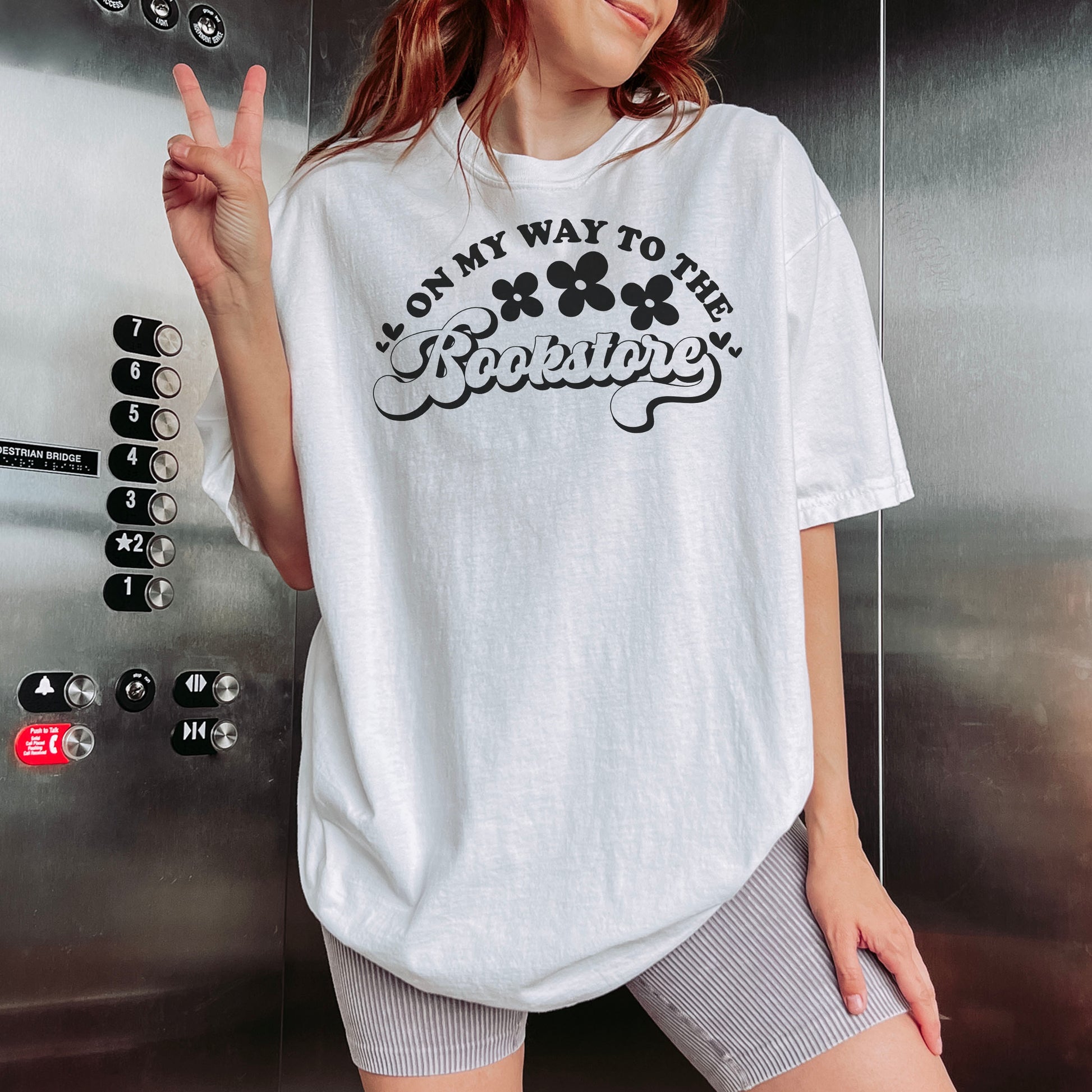 On My Way to the Bookstore Premium T-Shirt - Natalia’s Design Studio