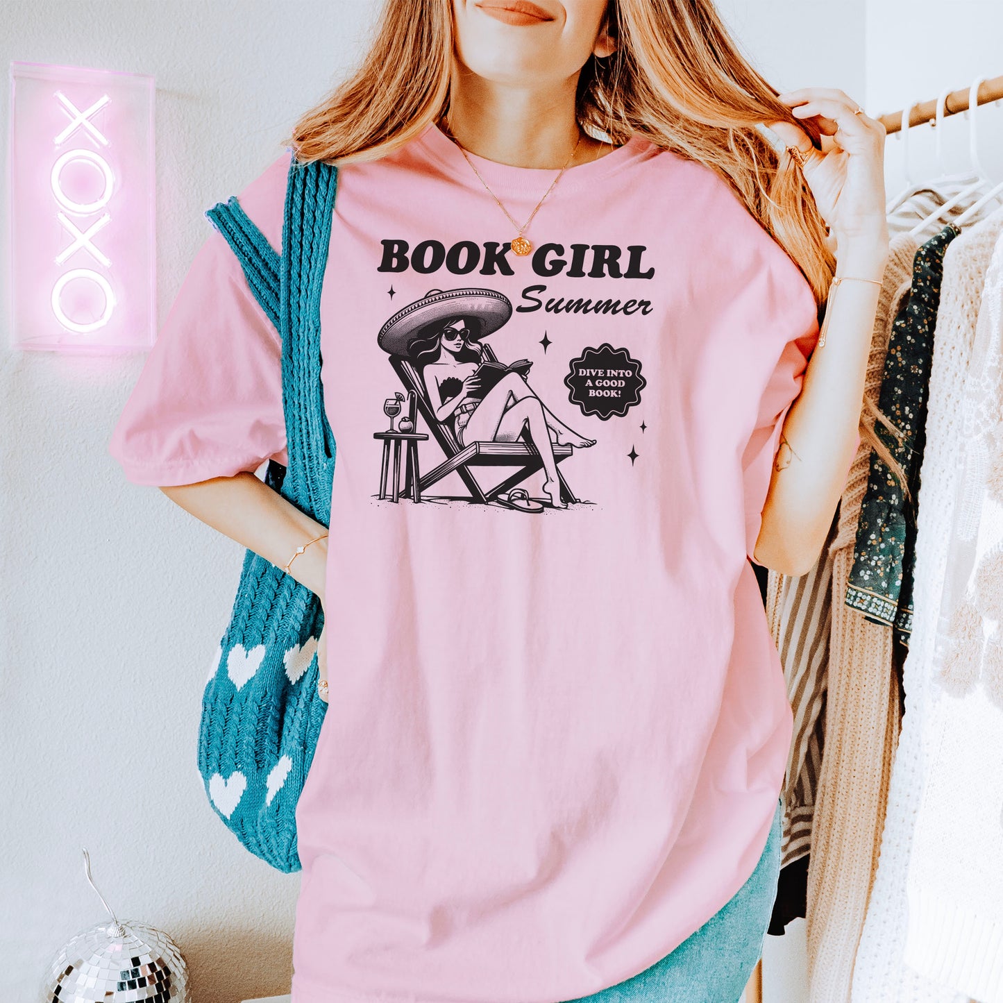 Book Girl Summer Retro Tee – Premium Comfort Colors Shirt for Book Lovers